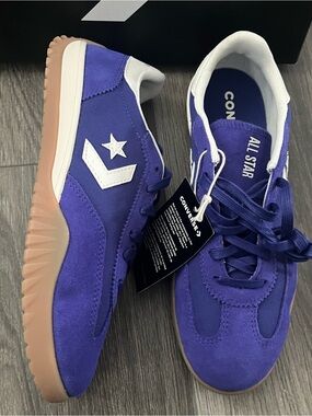 Converse Kids Purple Suede & Canvas All Star Sneakers with Gum Sole